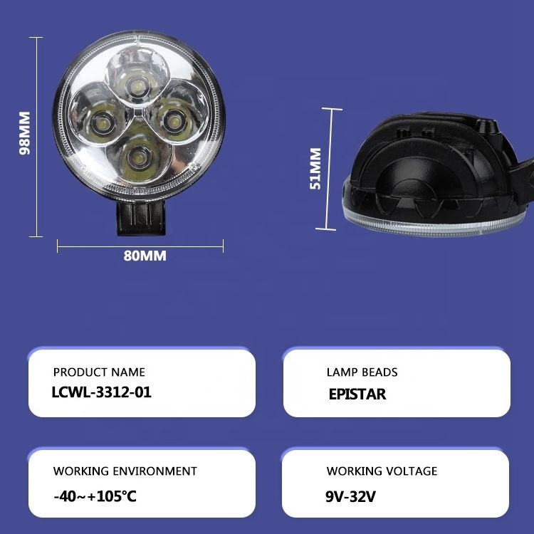 High Power Super Bright Round Driving Light Truck 4WD Offroad Spotlight 4x4 2 inch 24V 12V Car Led Work Light