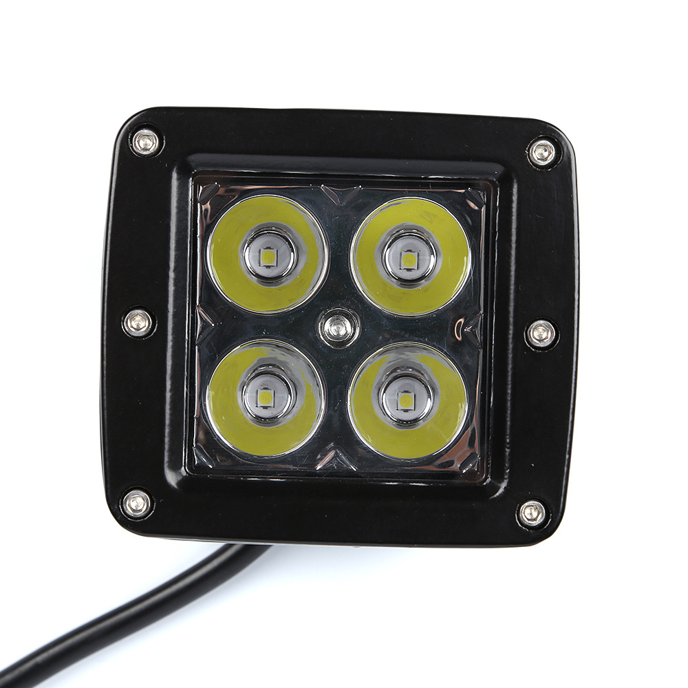 High brightness wholesale  LED Work light 12W square Automotive led bulbs For  engineering vehicles