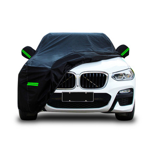 Microfiber Rooff Car Cover Custom waterproof Outdoor dustproof black