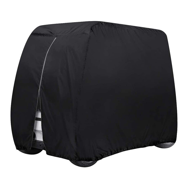 Top Of The Line Outdoor 600D Waterproof 4 Seater Golf Cart Cover With Zipper Doors For Club Cars Golf Carts