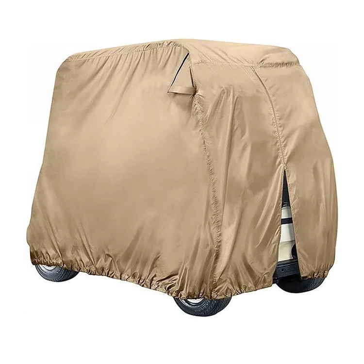 Top Of The Line Outdoor 600D Waterproof 4 Seater Golf Cart Cover With Zipper Doors For Club Cars Golf Carts