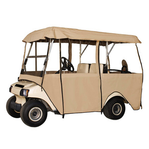 High Quality 600D Oxford Fabric Side Door 4-seater Transparent Style Golf Cart Cover For Cross-border Sale