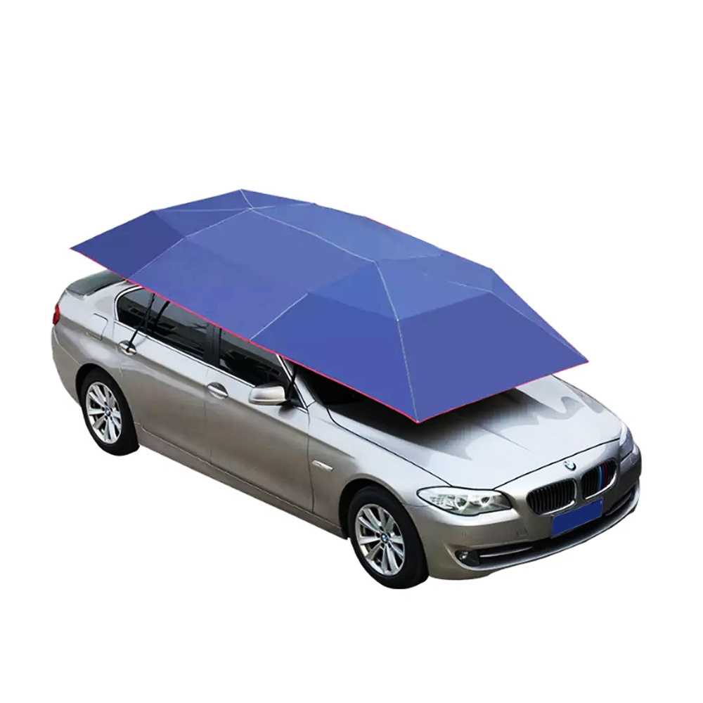 4.2M 4.6M Car umbrella Semi Automatic Folded Portable Car Protection car Umbrella tent sun shade