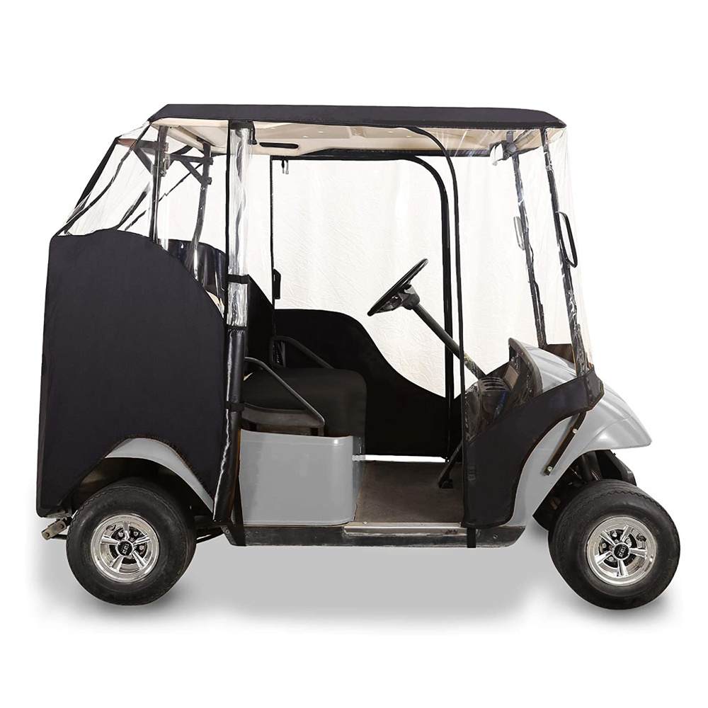 High Quality 600D Oxford Fabric Side Door 4-seater Transparent Style Golf Cart Cover For Cross-border Sale