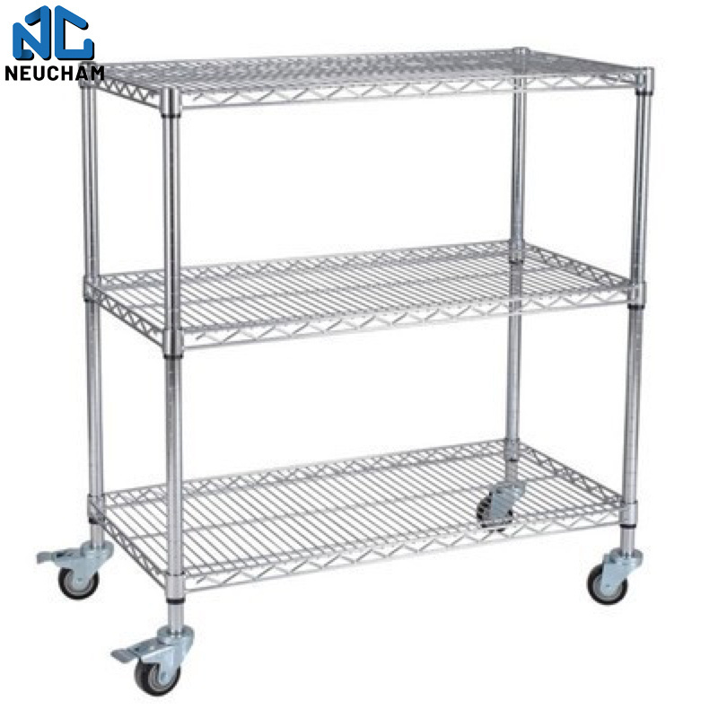 Hot sale furniture 2/3/4/5 layer removable rotational Trolley Kitchen rack storage rack