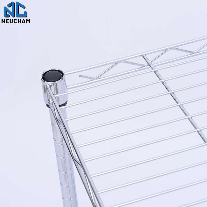 Steel adjustable movable freestanding single handing rod wardrobe rack cloth drying storage shelf with four wheels