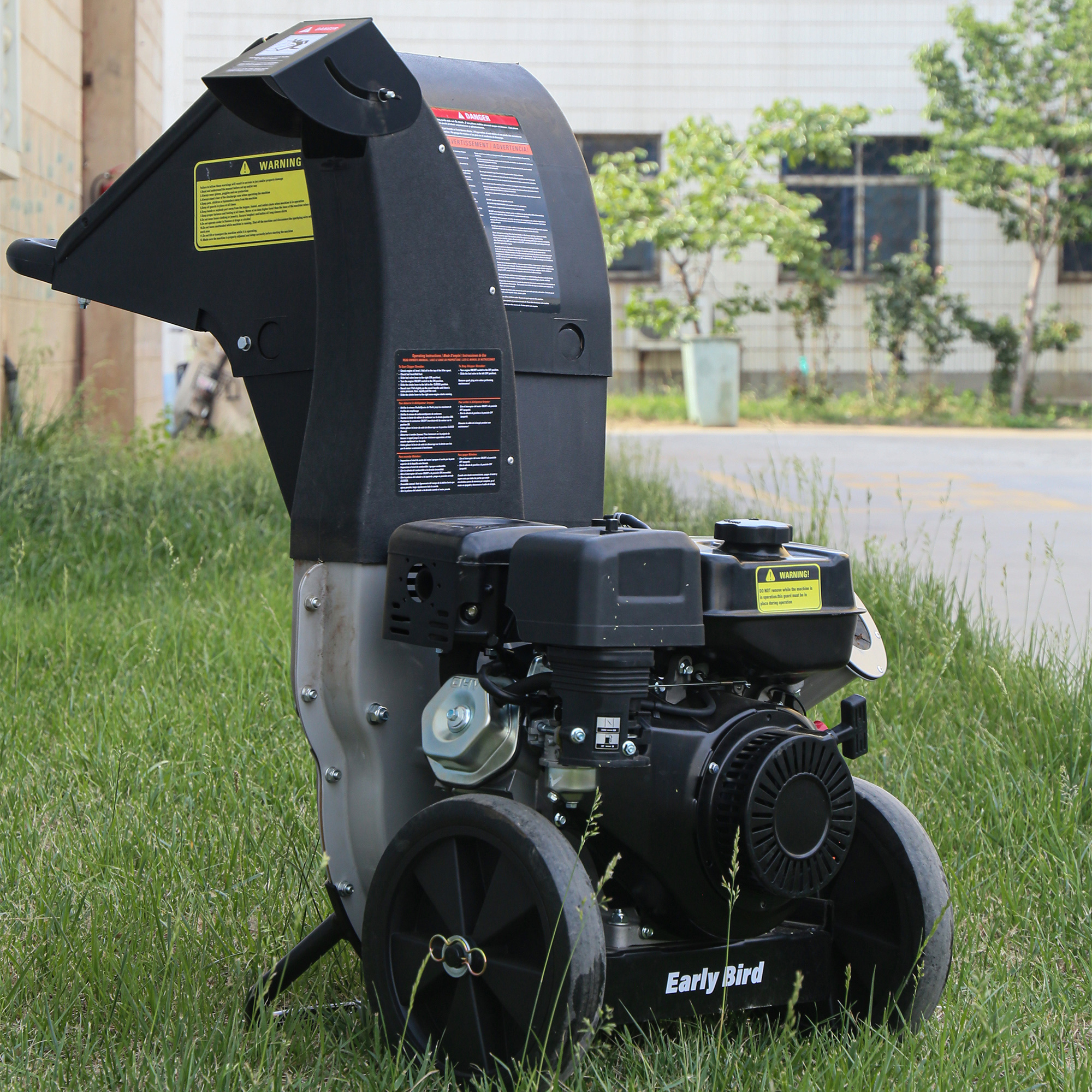 Branch crusher tracked wood chipper garden shredder with electric  18HP