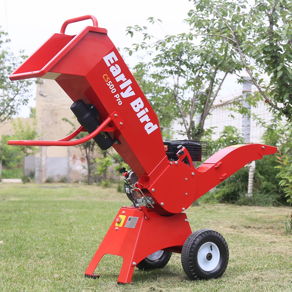 Trailer Mounted Heavy Duty 15hp Gasoline Engine Petrol Motor Wood Chip  Tree Branch Chipper Shredder Machine wood chipper