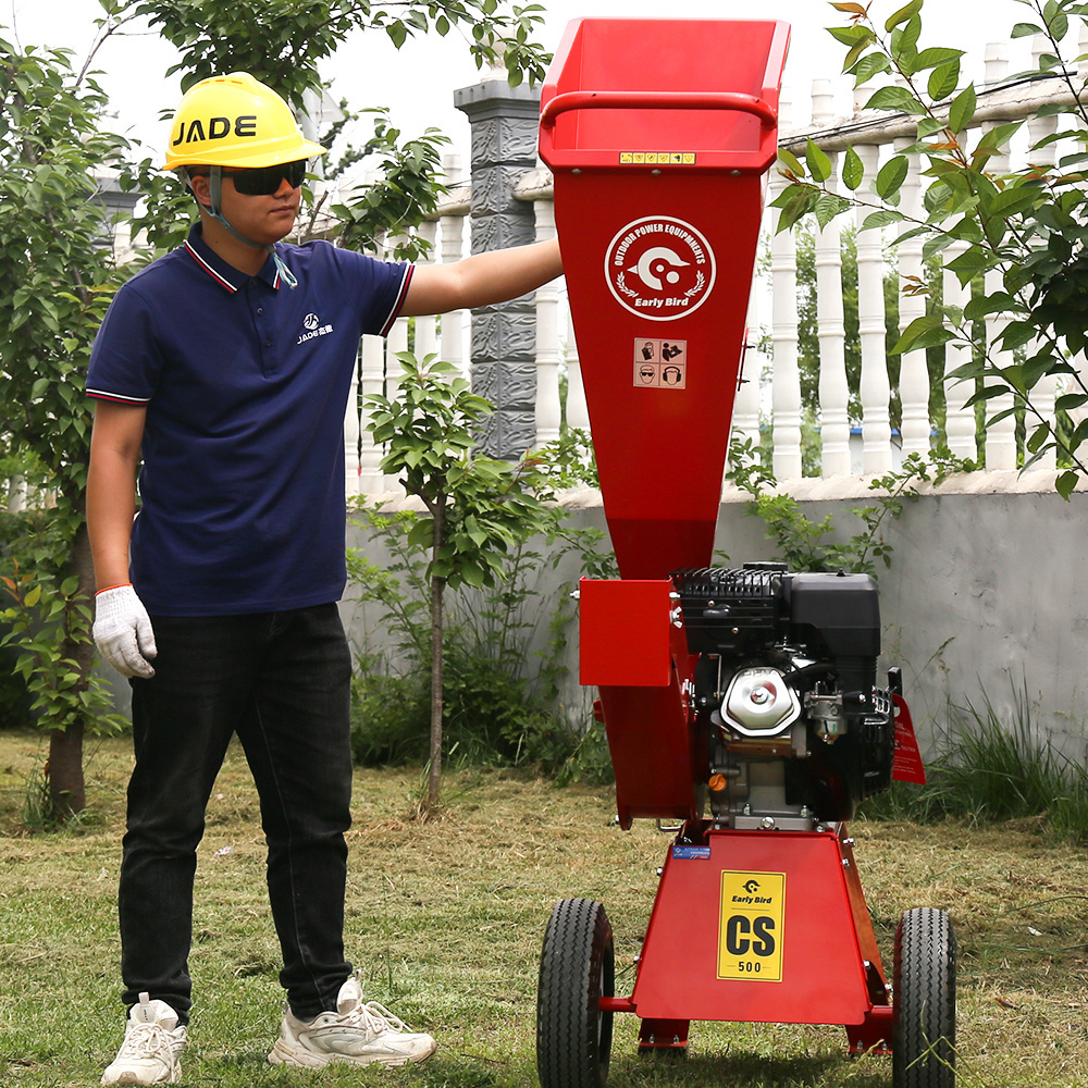 Garden Wood Chipper Machine Tree Leaves Crusher CS500 Wood Chipper Hydraulic Tractor Gas Wood Chippers