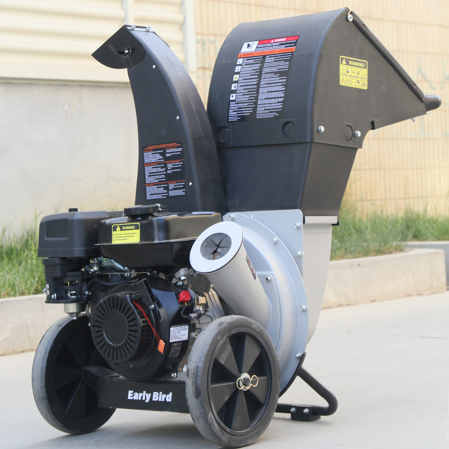 Branch crusher tracked wood chipper garden shredder with electric  18HP