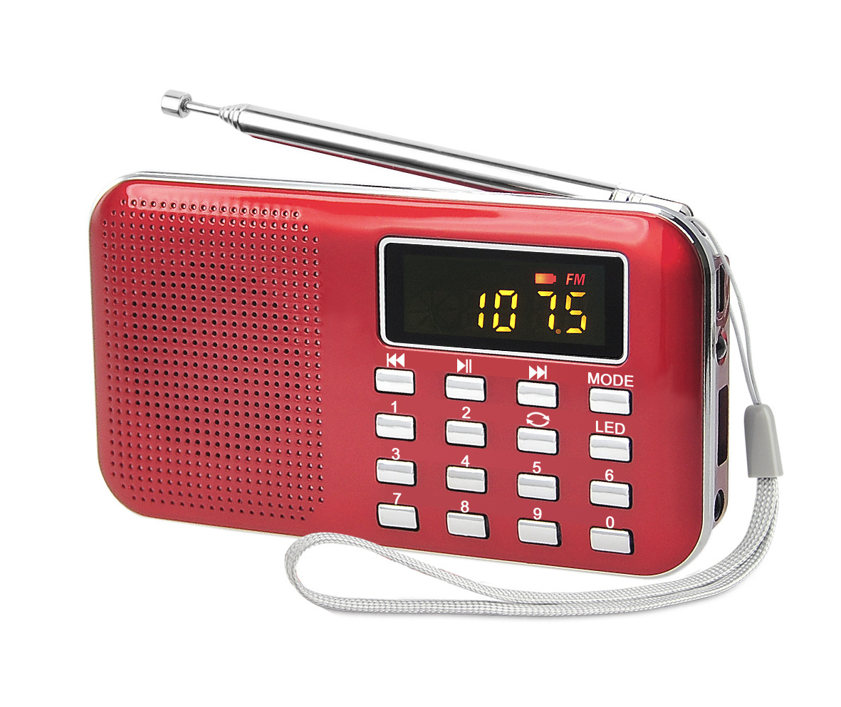 LCJ L-218 rechargeable portable mini digital pocket radio FM