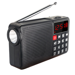 LCJ L-618 Portable mini multifunctional solar power panel hand crank AM/FM NOAA weather band emergency radio with torch light