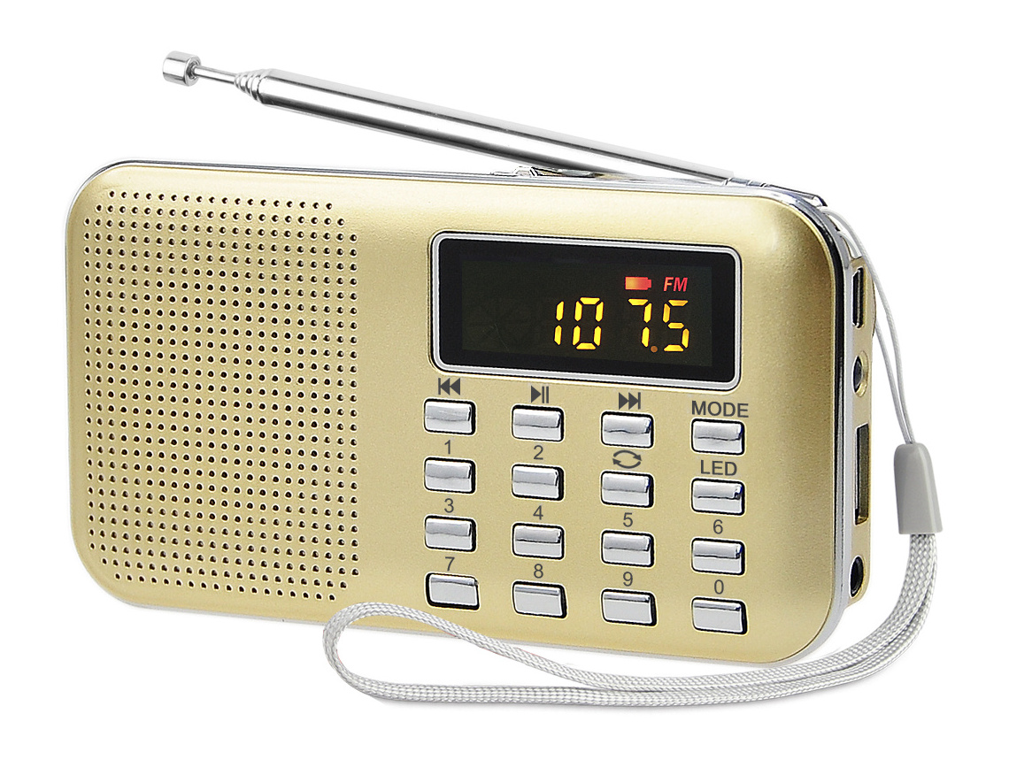 LCJ L-218 rechargeable portable mini digital pocket radio FM