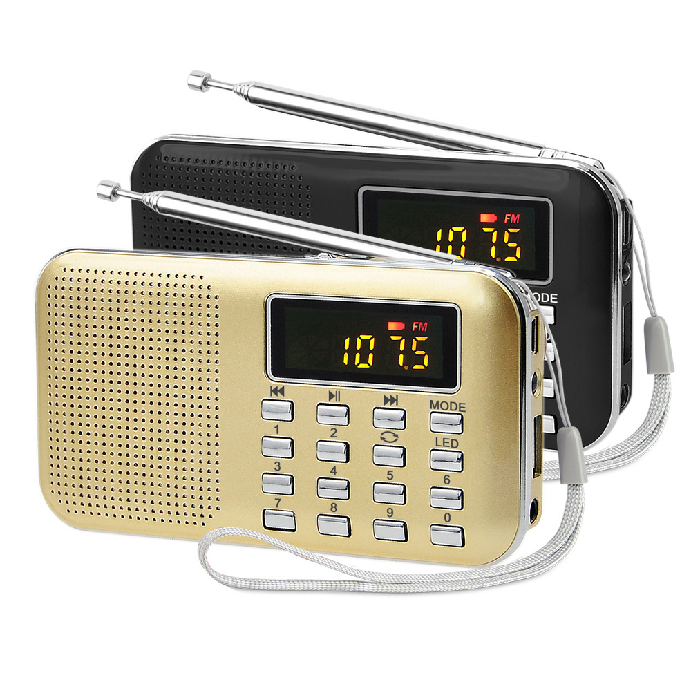 LCJ L-218 rechargeable portable mini digital pocket radio FM