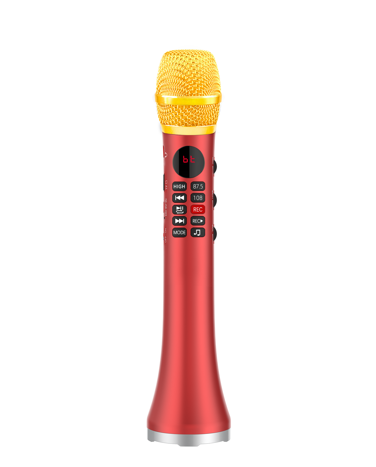 LCJ L-699 20W professional mini  mobile phone karaoke dynamic microphone for mobile phone with recording function