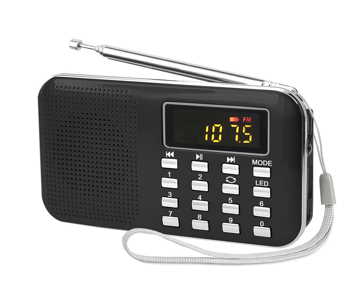 LCJ L-218 rechargeable portable mini digital pocket radio FM