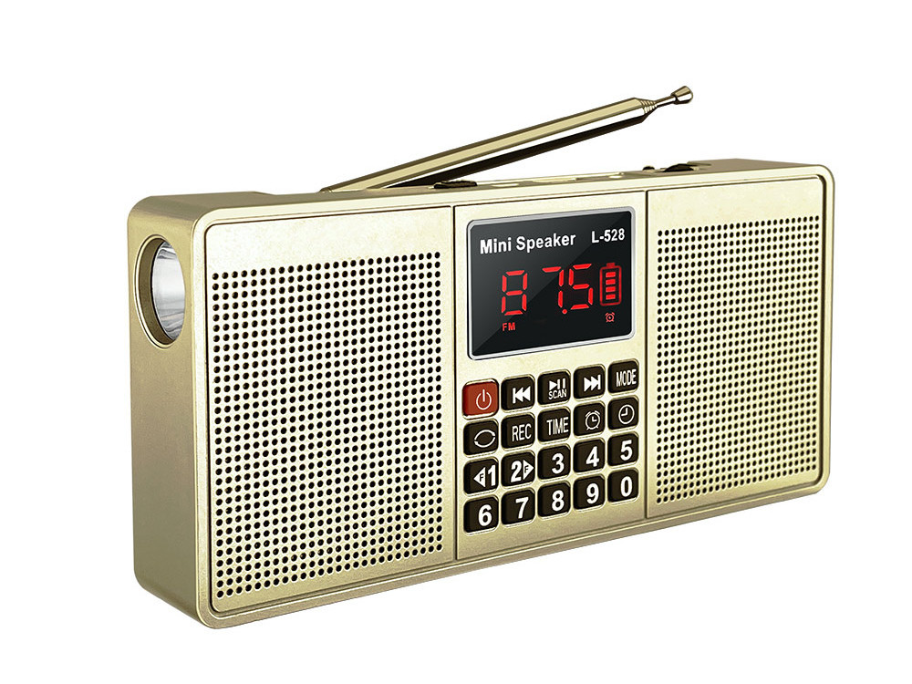 LCJ L-528 tuning digital blue tooth alarm clock radio AM FM with BT speaker, flashlight and voice recorder support TF/USB