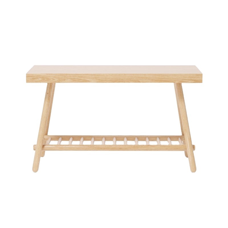 Wholesale Bathroom Living Bamboo double layer shoe Table with Open Storage Shelf  Bathroom shelving