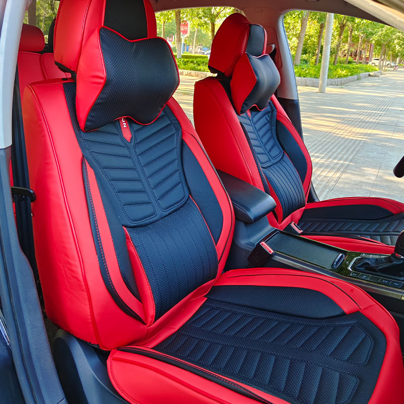 Pu Leather 5d Universal with Car Seat Cushion 15pcs Full Set Luxury Auto Customized Item Style  Car Seat Covers