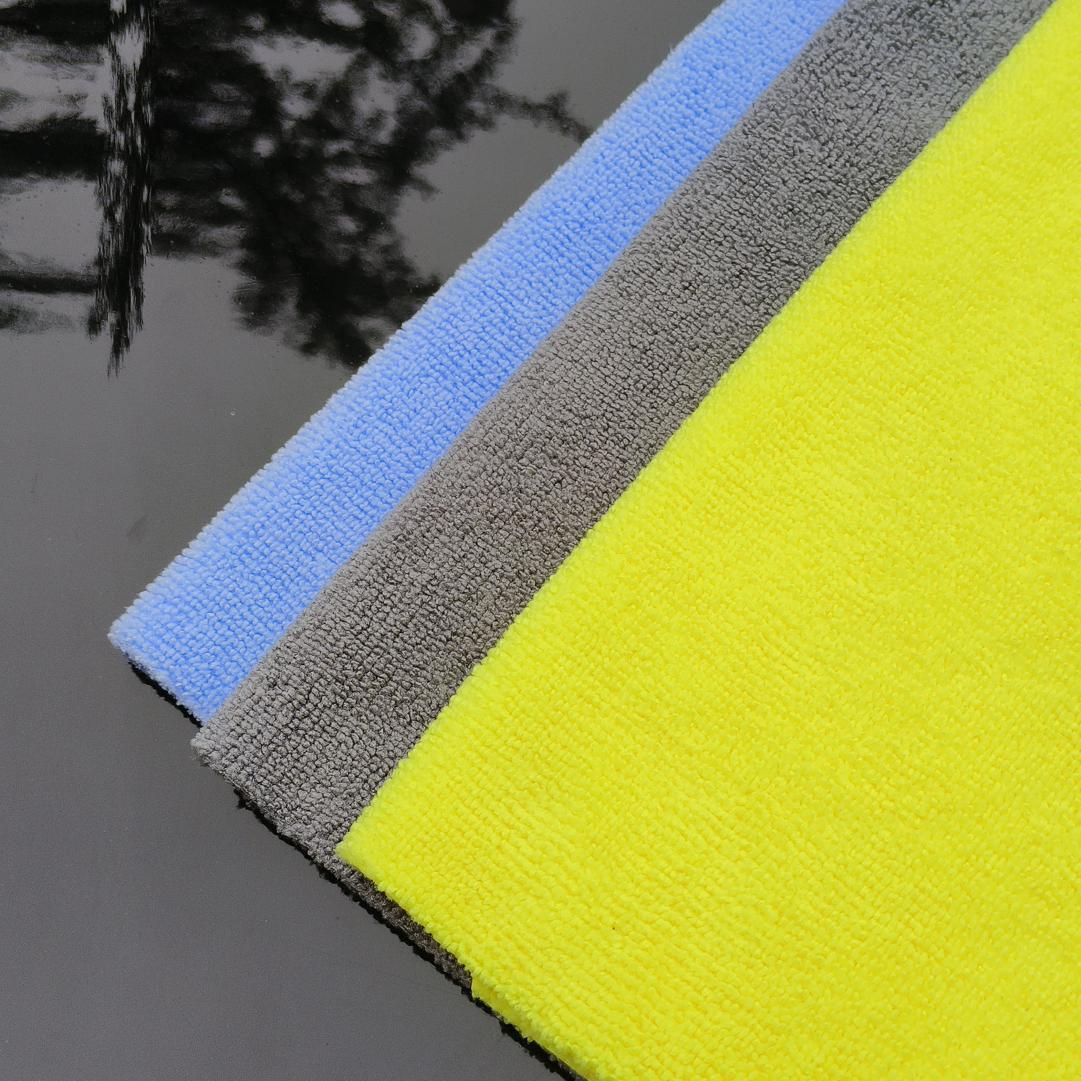 Factory wholesale Premium edgeless microfiber car detail cleaning dry car towel