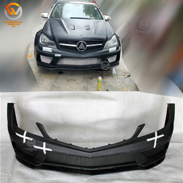 Fit 2012-2014 C Class W204 4DR Sedan Coupe Black Series C63 AMG Style Auto Parts Wide Body Kit