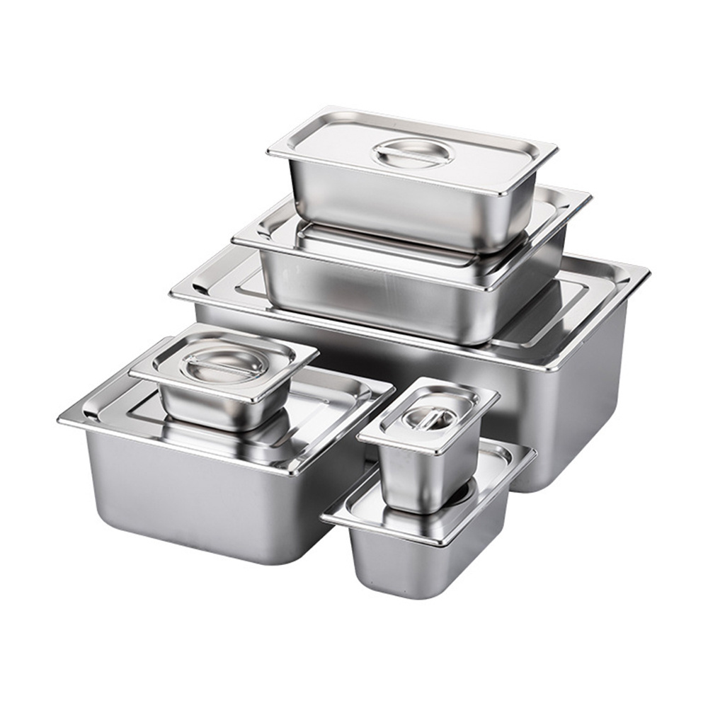 Factory Supply Personalized Hot Sale Multi Sizes Stainless Steel Ice Cream Catering Gastronorm Gn Pan Food Container