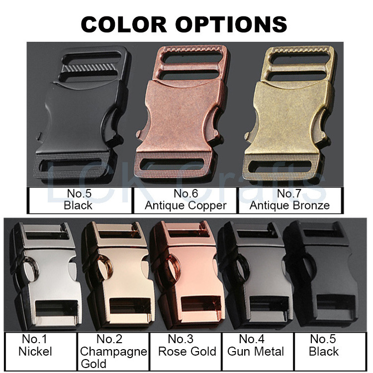 1 Inch Metal Buckles Side Release Clasp Use for 25mm Webbing Paracord Bracelet Bag Backpack