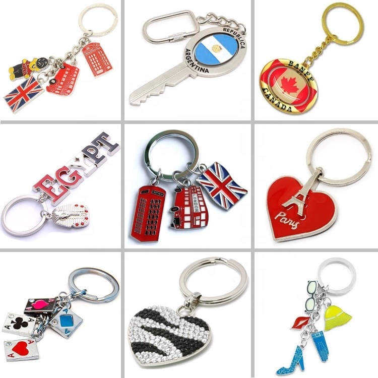 Custom Tourist Travel Personalized Metal Eiffel Tower Paris Souvenir Keychain