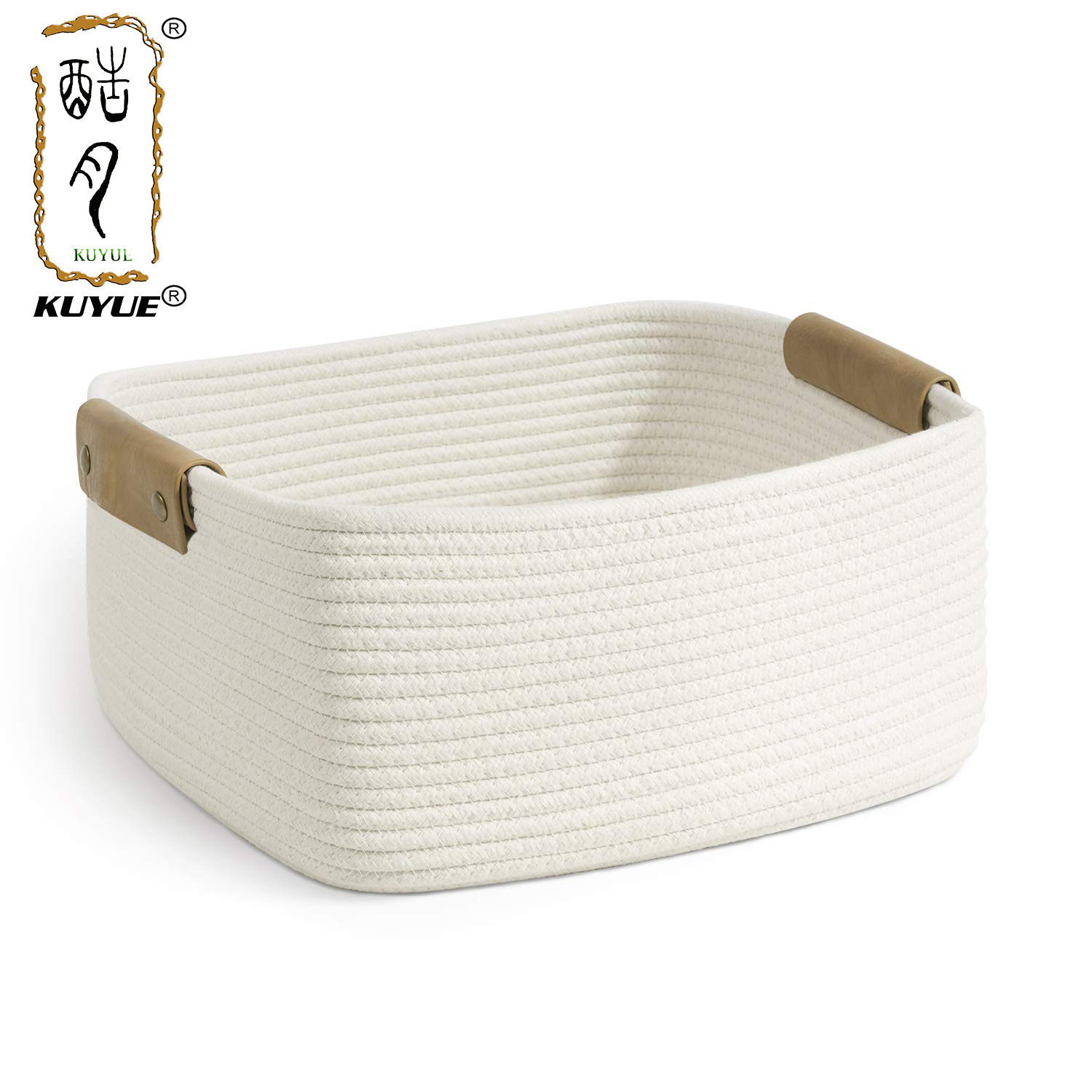 KUYUE Rope Storage Basket Foldable Rectangular Hot Sale for Cotton Fabric Opp Bag Customizable Foldable Shoe Storage Box Manual