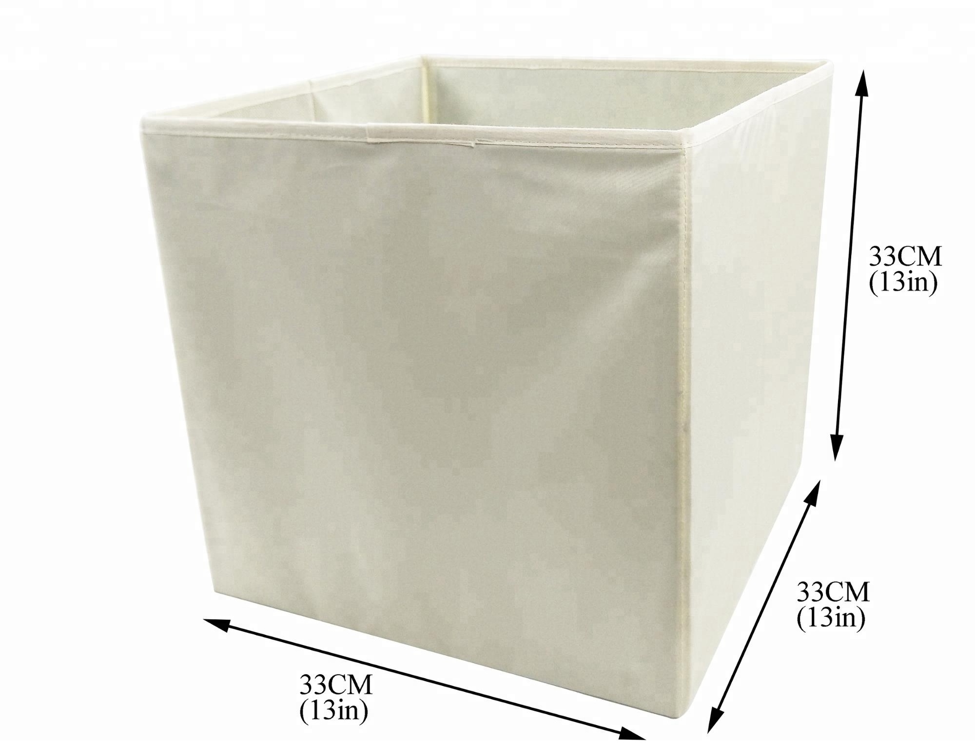 KUYU Storage Bins Foldable Cube Box Storage Cubes Organizer for Kids Toys Clothes Manual Burlap Square Modern Folding Gray 0.72