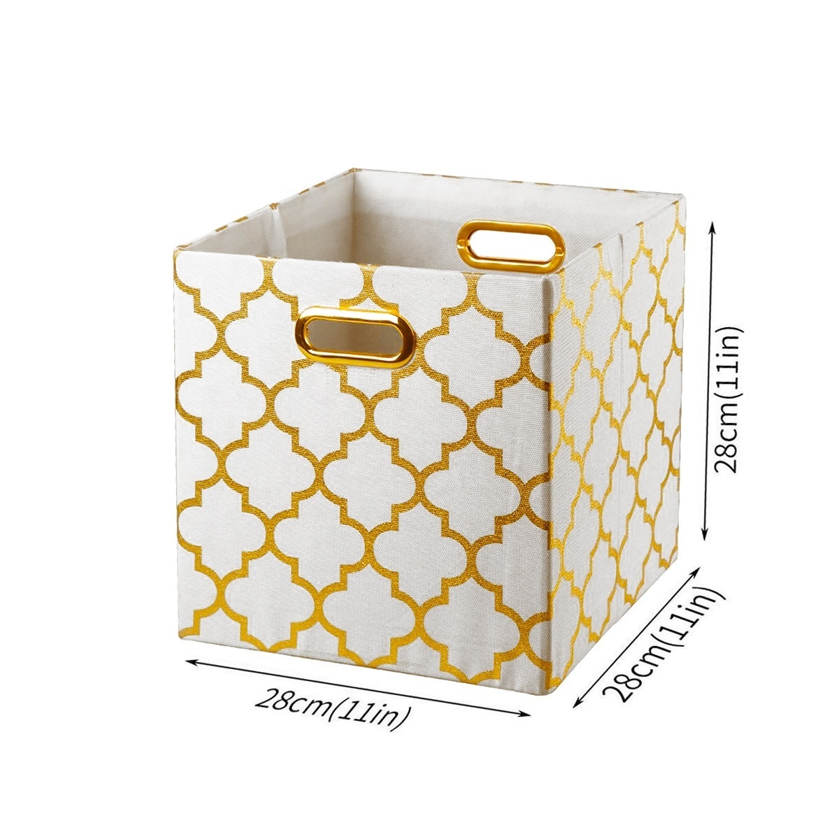 Foldable Storage Bins Boxes Cubes Container Organizer Baskets Thick Cloth Drawers for Bedroom, Closet, Toys with Shimmer Fabric