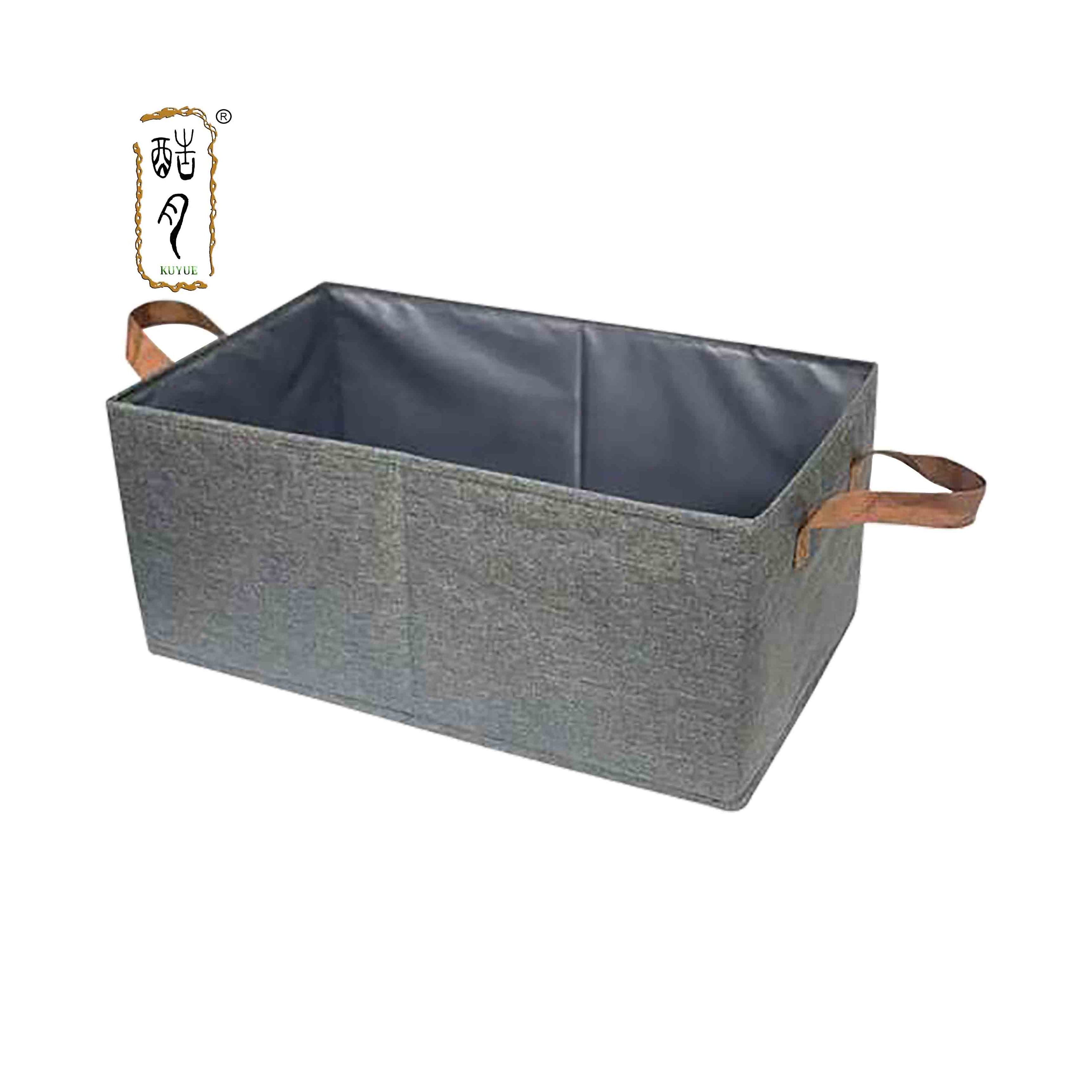 KUYUE Storage Baskets for Shelves Closet Storage bins Clothes Baskets With Metal Frame, Closet Bins for Wardrobe Decorative