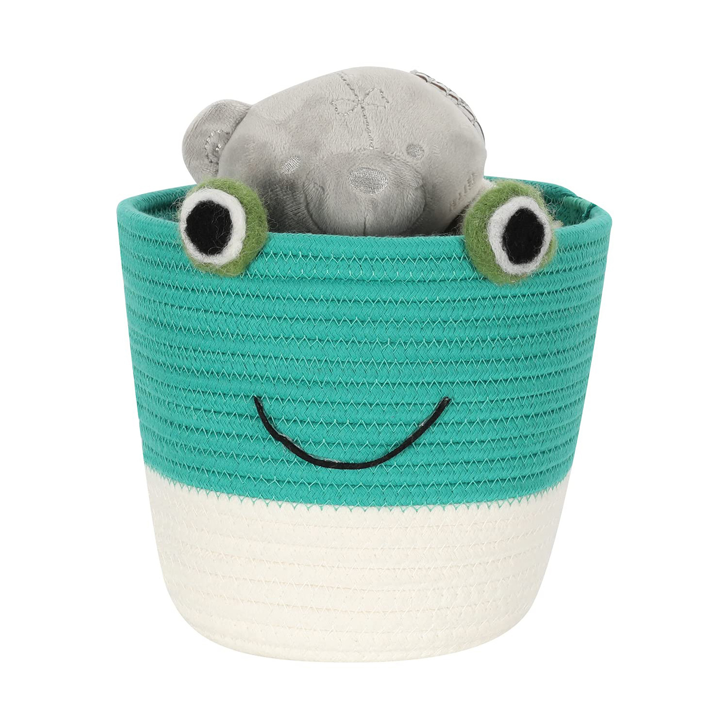 KUYUE  cotton rope Cartoon basket laundry basket weave bag baby toy storage basket