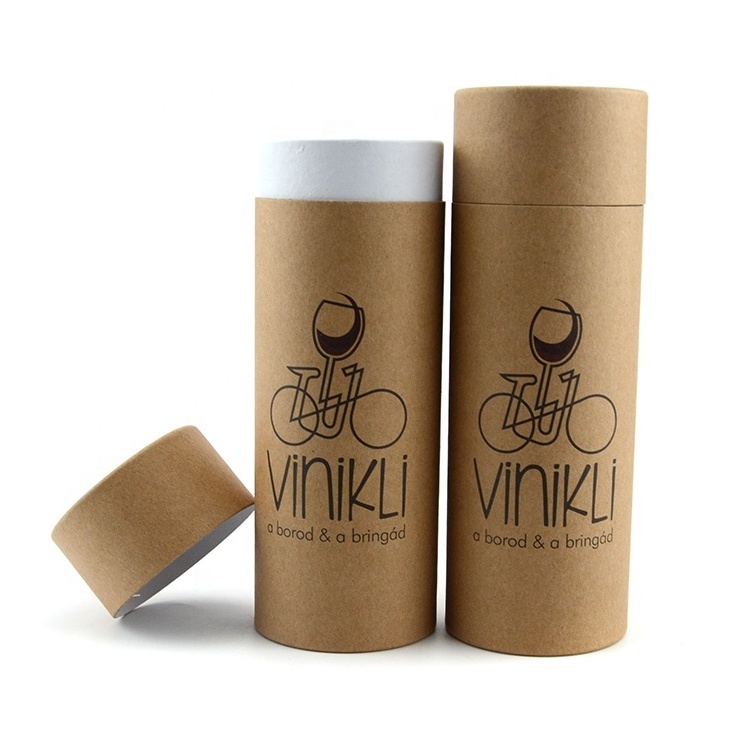 Custom coffee cardboard tube packaging round kraft paper tube packaging