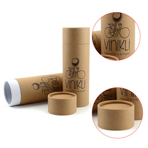 kraft paper can packaging round boxes kraft cardboard tube for socks