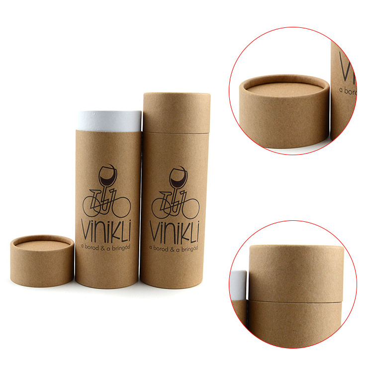 kraft paper can packaging round boxes kraft cardboard tube for socks