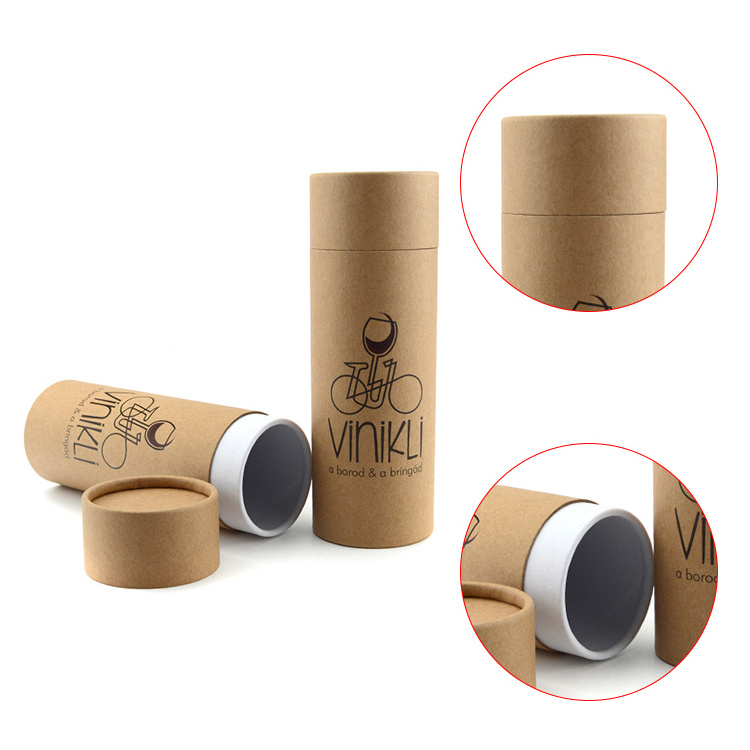 kraft paper can packaging round boxes kraft cardboard tube for socks