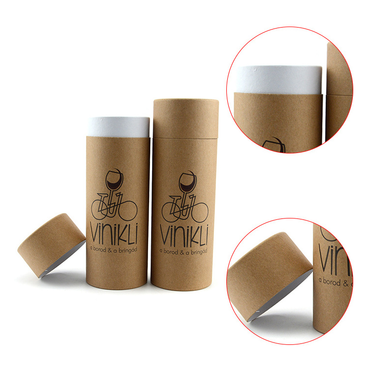 kraft paper can packaging round boxes kraft cardboard tube for socks