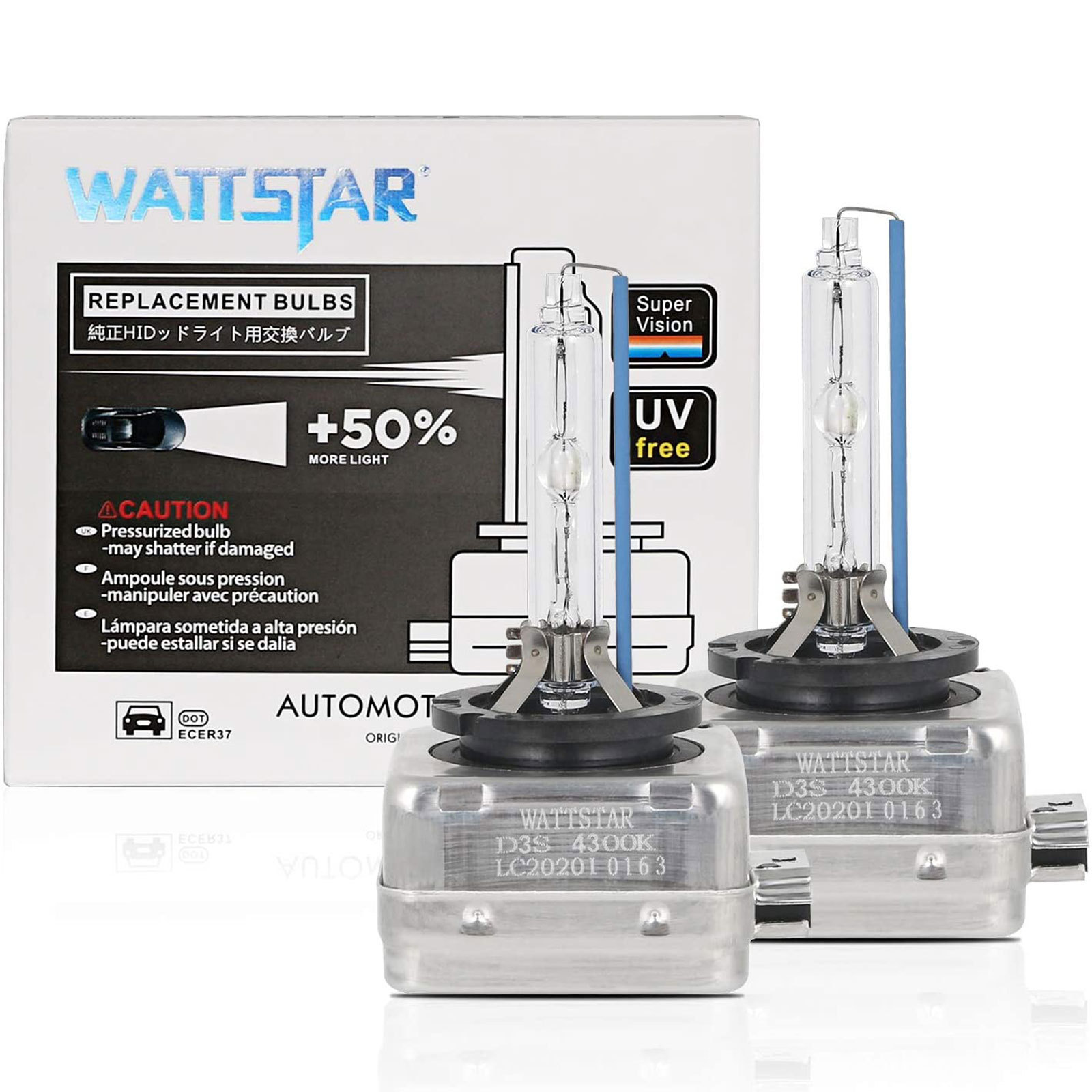 Wattstar D series 80W 8000LM D1S D2S D4S 100% canbus HID car xenon led light d3s D5S auto headlights