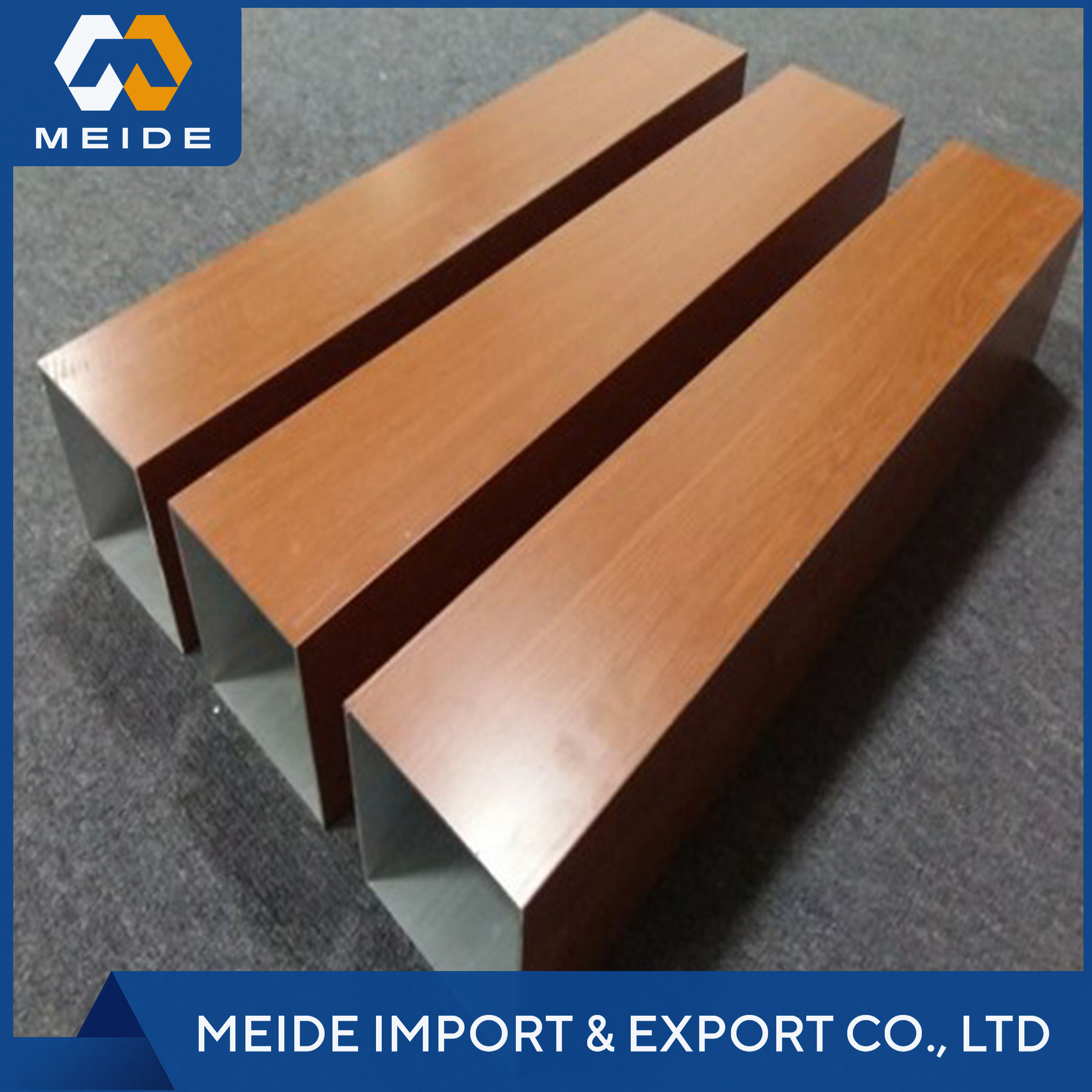 Extruded aluminum 5154 5A02 5456 Rectangular wood grain/powder coated square aluminum pipe hollow aluminum tube