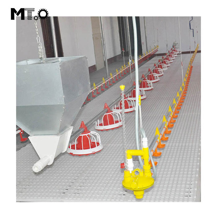 Poultry Farm Equipment Automatic Floor Raising Equipment Poultry Farm Chicken Feeding Modern Environment Controlled Chicken Farm