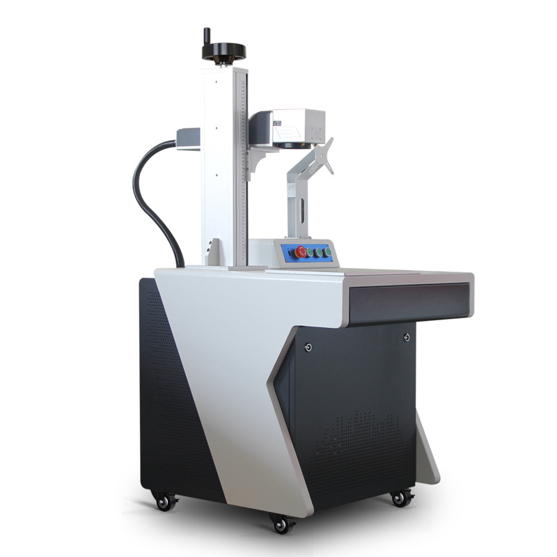 Large marking scope desktop 50w laser marking machine fiber laser printing for text and pattern on metal plastic leather