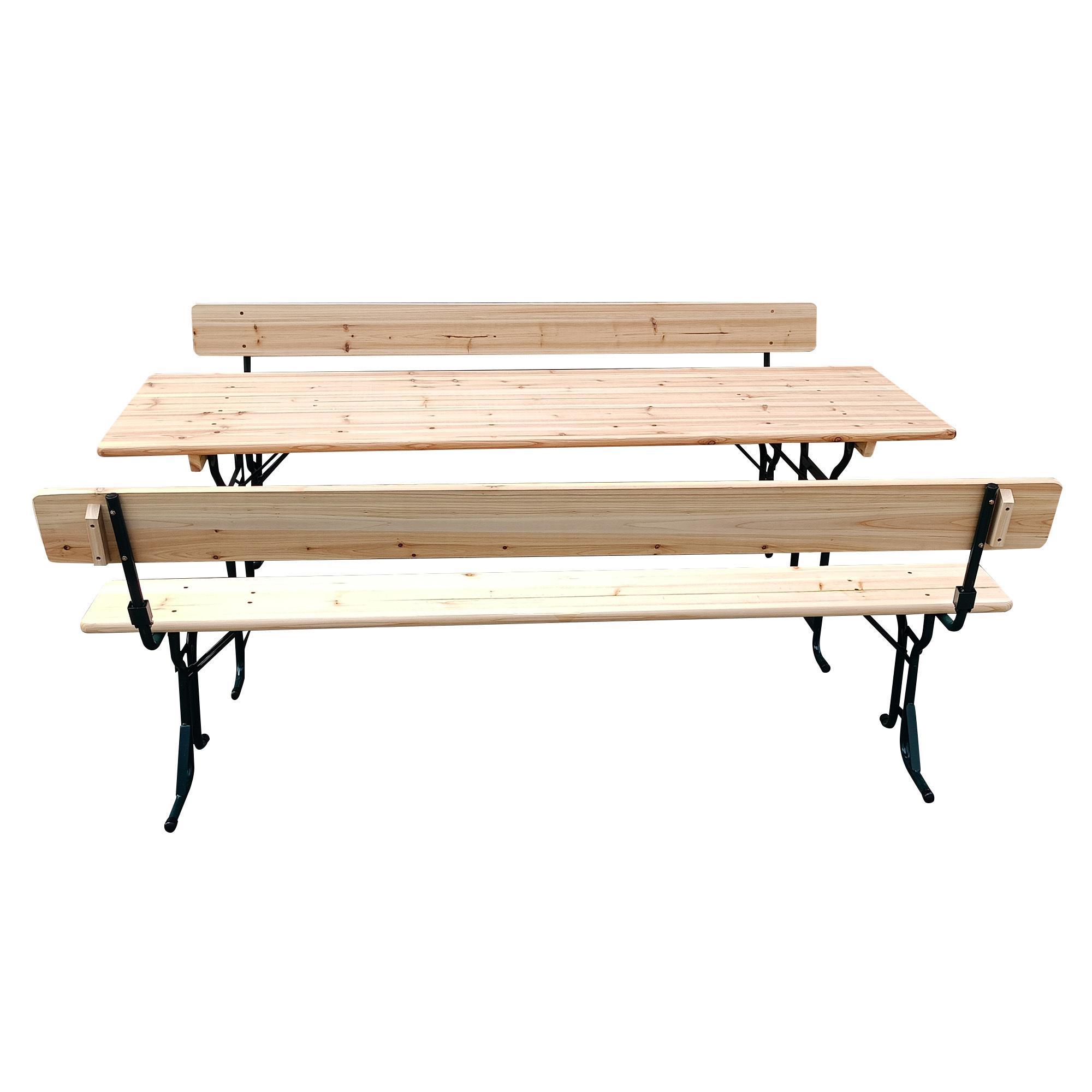 Commercial Garden Furniture Folding Wooden Beer Table and Bench