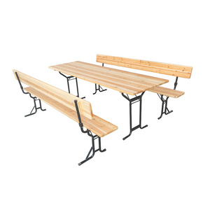 Commercial Garden Furniture Folding Wooden Beer Table and Bench