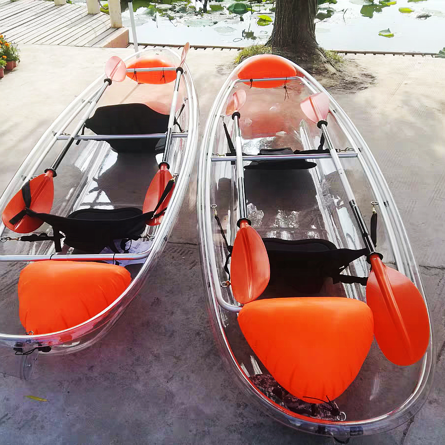 Double rowing boat three people ocean three people kayak canoe plastic hard boat three people boat big load stability