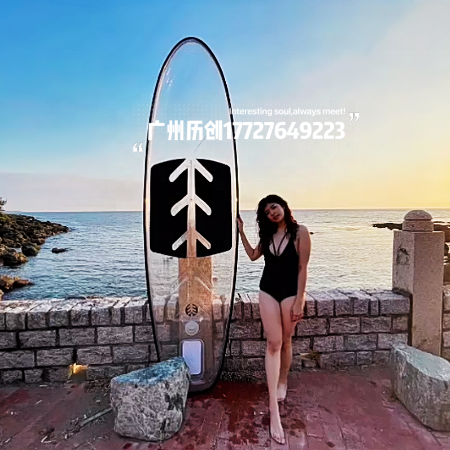 Sup paddleboard surfboard water sports racing sports new transparent surfboard standing sea paddle board