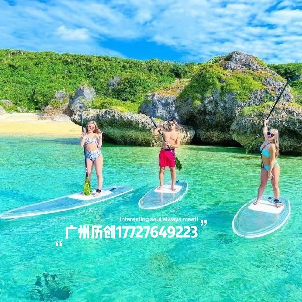 Sup paddleboard surfboard water sports racing sports new transparent surfboard standing sea paddle board