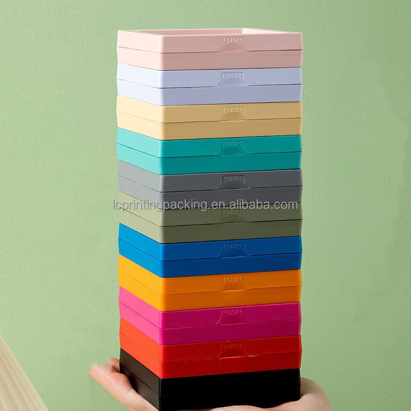 9CM Transparent Suspension PE Film Jewelry Storage Plastic Box Floating 3D cosmetic Gift Box For Ring and lipstick