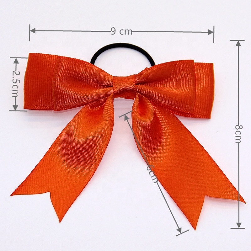 Ready to ship wine bottle neck decoration premade ribbon bow DIY Gift Packaging double layer bow with elastic band