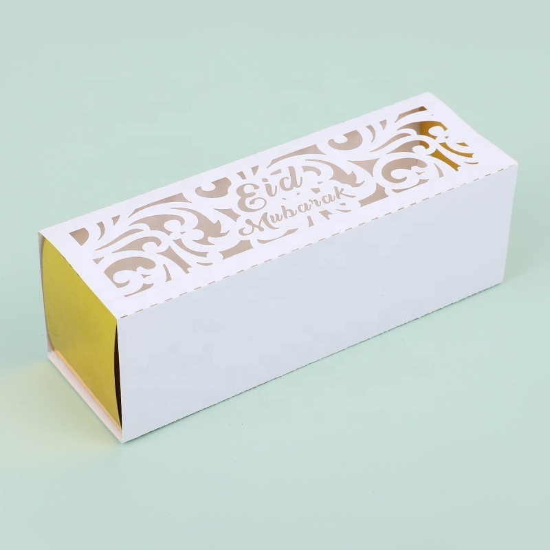 Luxury Hollow Out Ramadan cupcake Box EID Mubarak Chocolate Candy Gift Box with sleeve